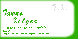 tamas kilger business card